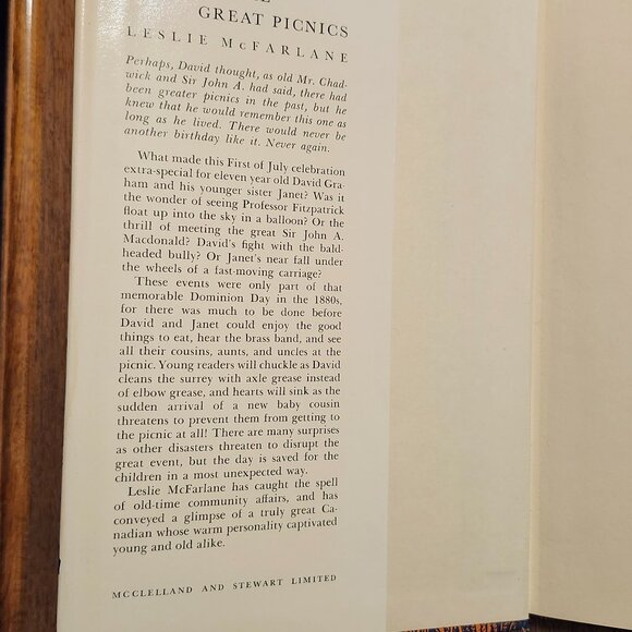 The Last of the Great Picnics McFarlane, Leslie Published by McClelland & Stewar - Picture 3 of 6